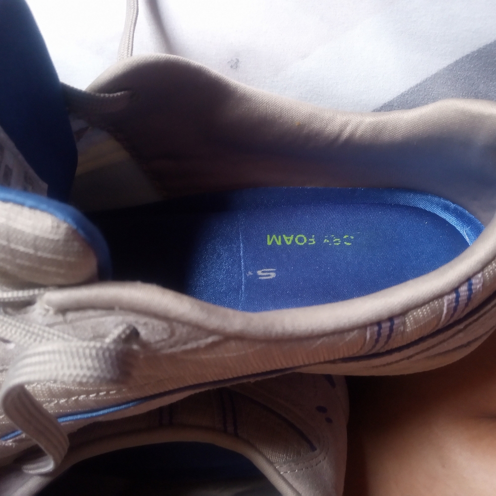 Skechers Tan Lace-Up Casual Sneakers - Picture 7 of 9
